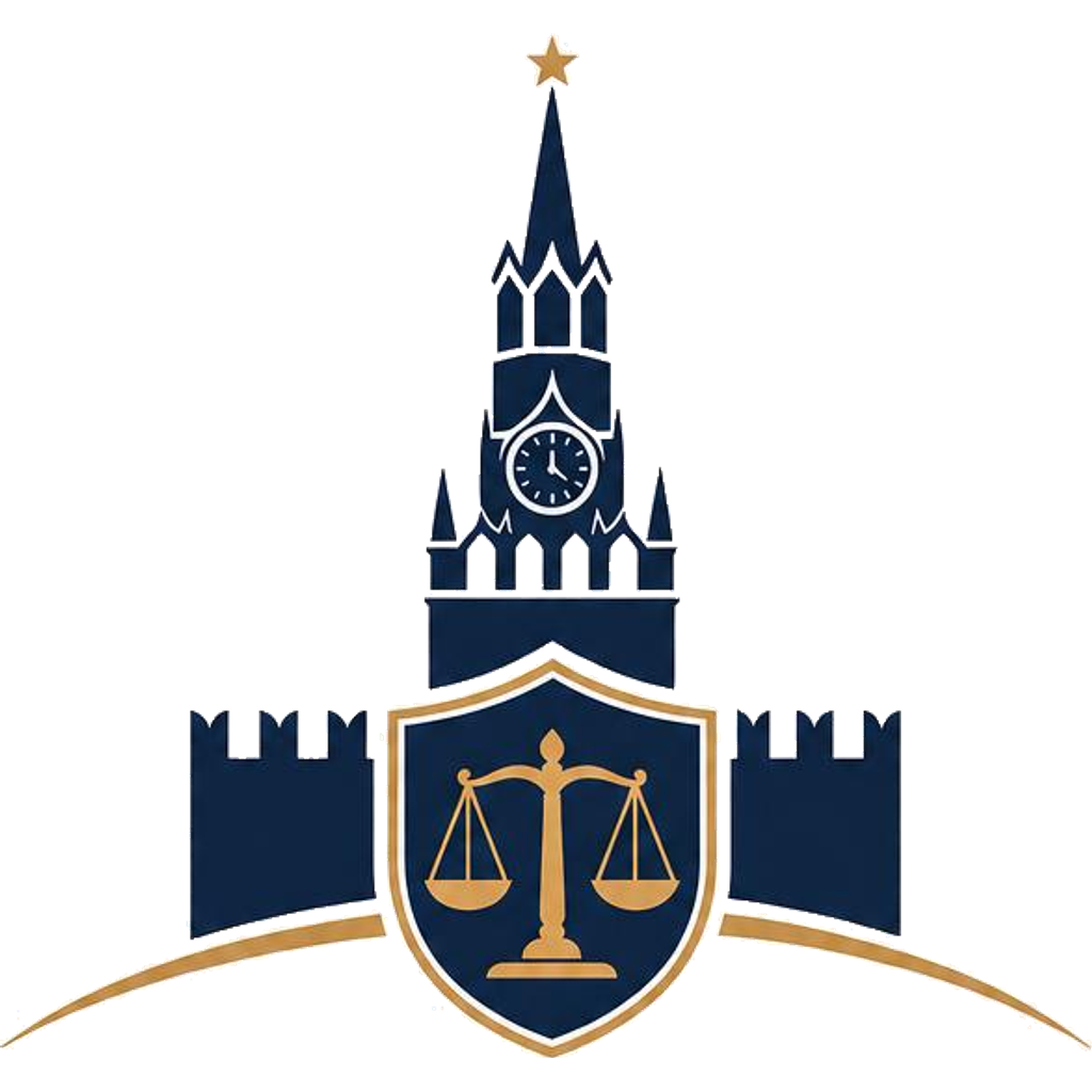 Логотип Кремлёвского Дома Правосудия: башня и весы правосудия